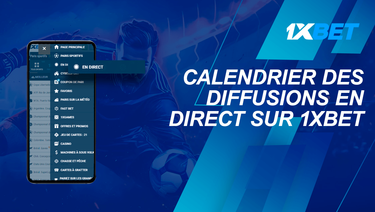 Calendrier de diffusion 1xbet